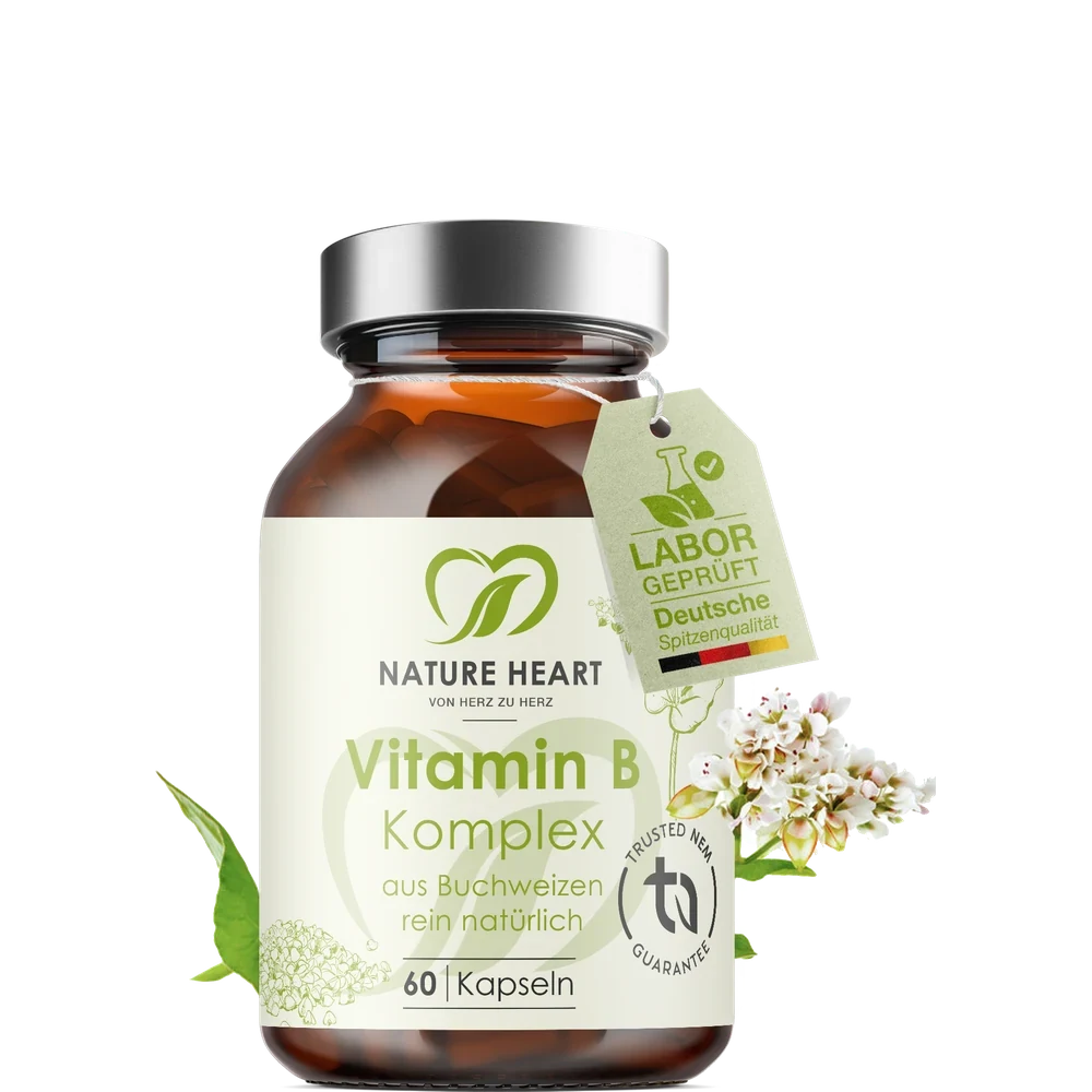 Nature Heart Vitamin B Komplex aus Buchweizen, 60 Kapseln