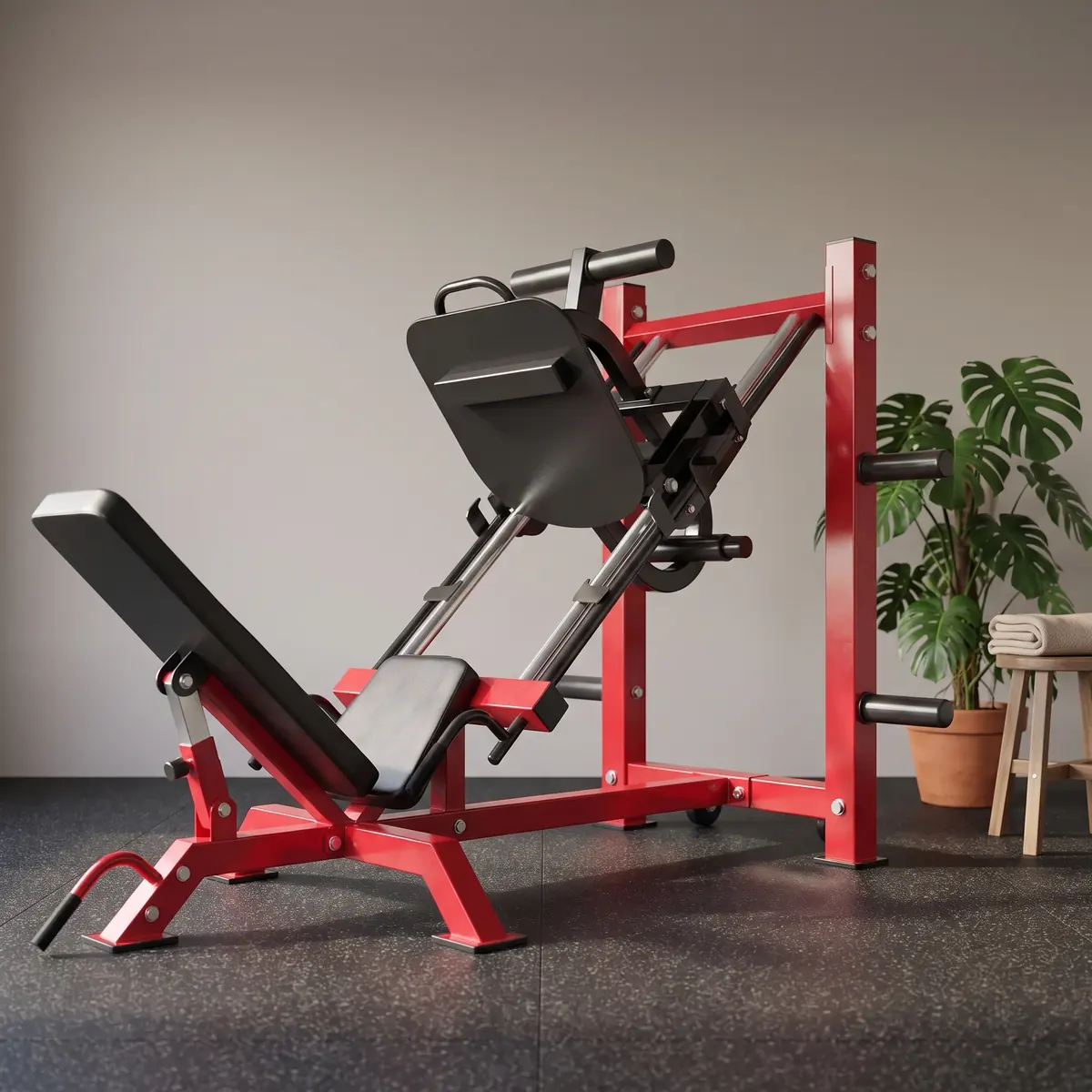 SPORTNOW Beinpresse mit Rollen Wadenblock