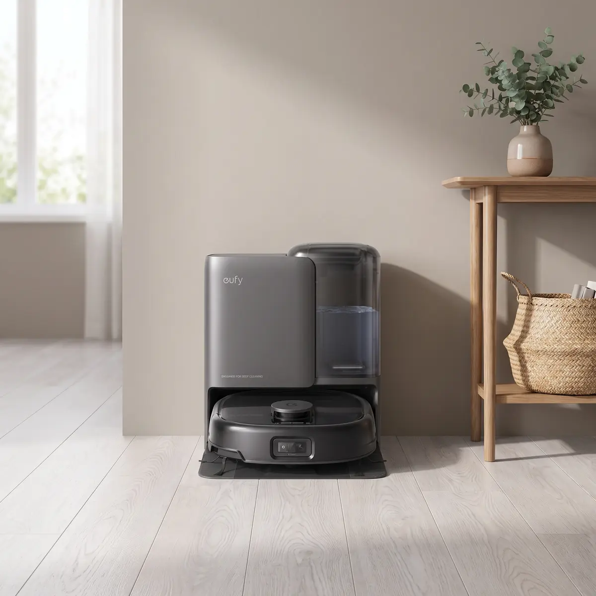 eufy Omni E25 HydroJet Saugroboter mit Wischfunktion und All-in-One-Station