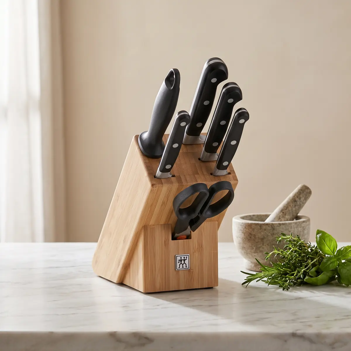 ZWILLING Professional "S" 7-teiliges Bambus-Messerblock-Set