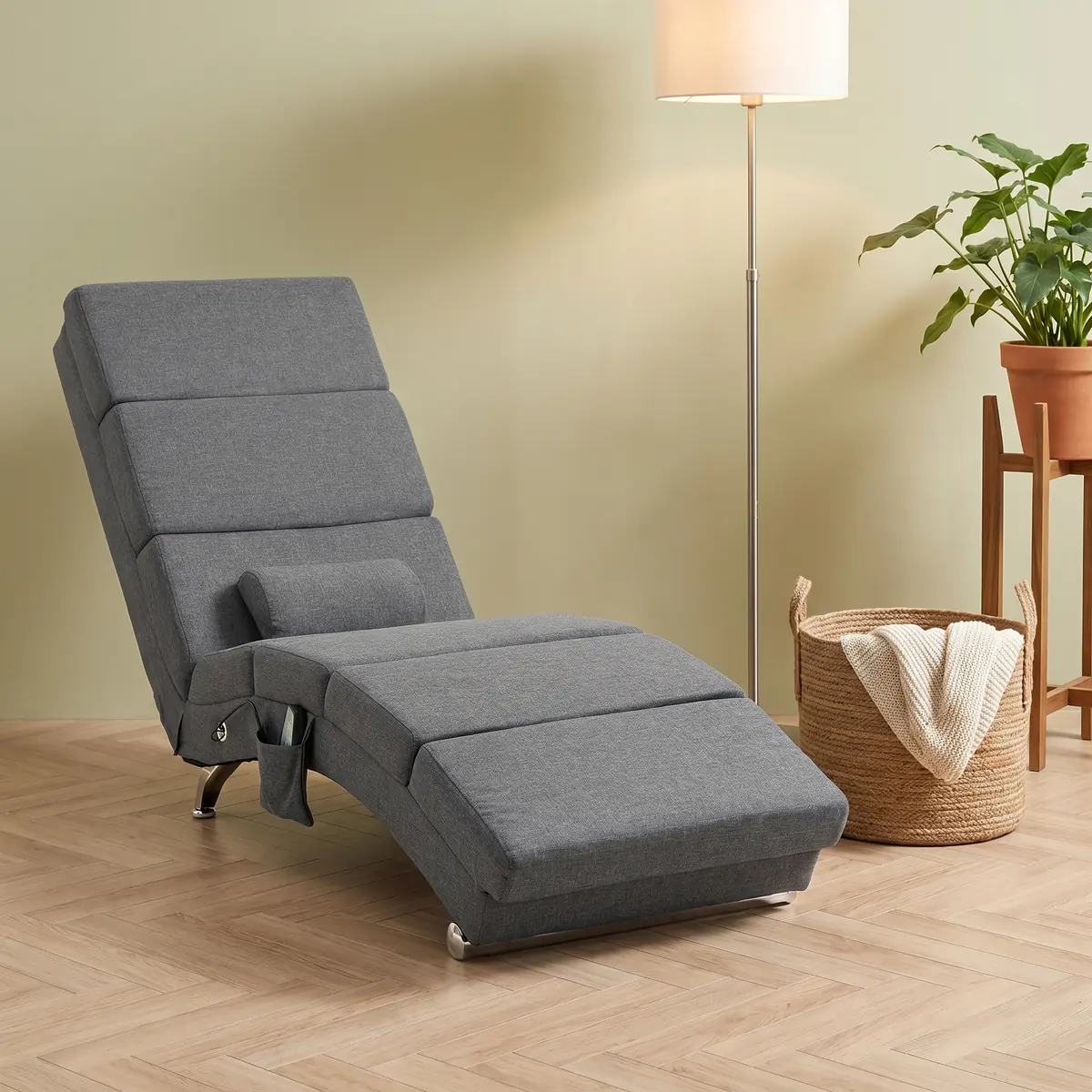 HOMCOM Relaxliege mit Massagefunktion elektrischer Loungesessel Massagesessel