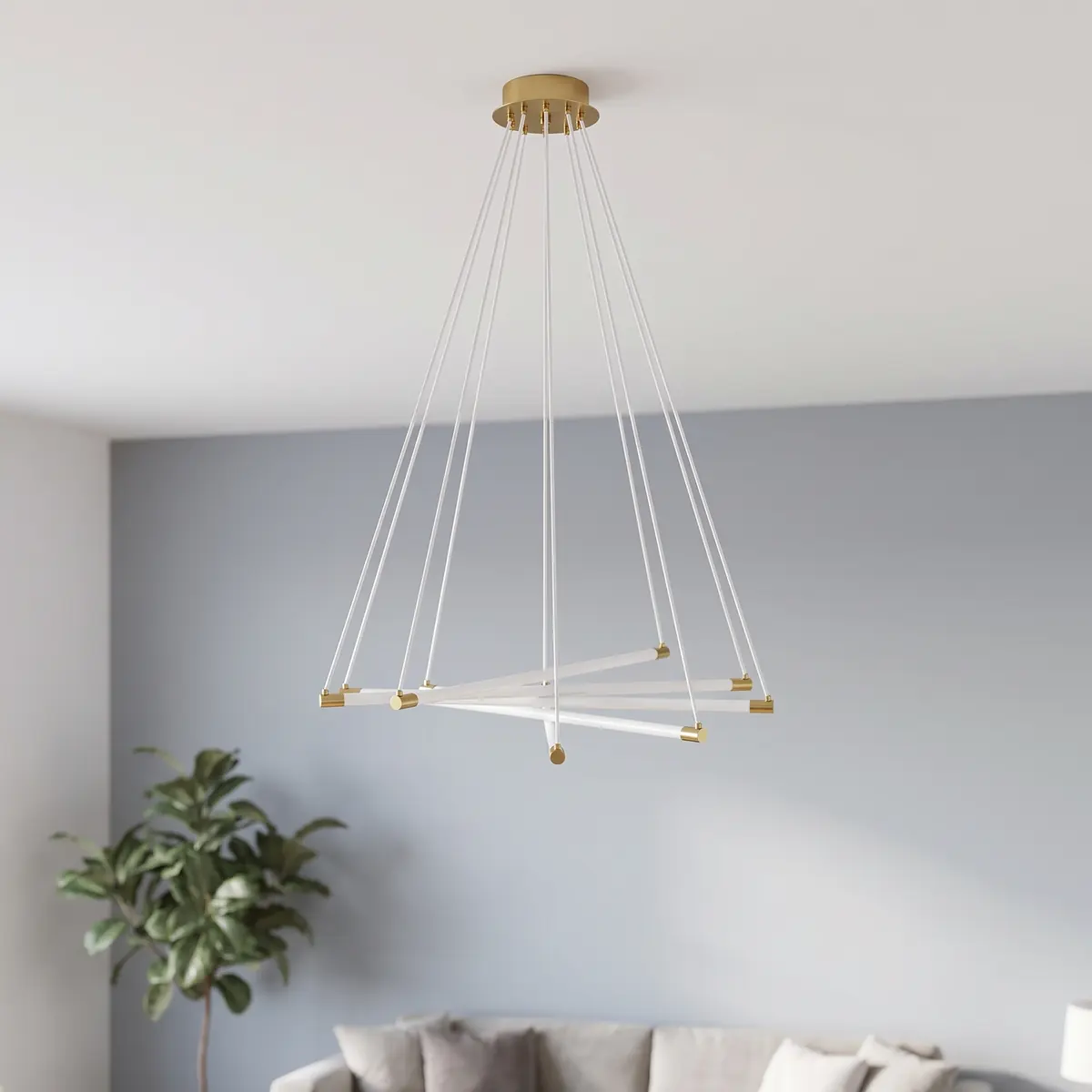 HOMCOM LED Pendelleuchte – Hängelampe mit verstellbaren Armen