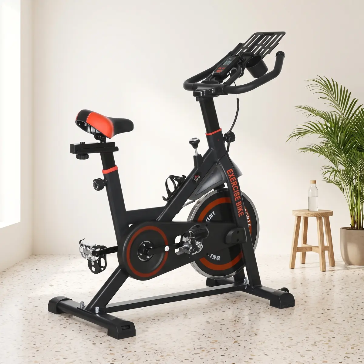HOMCOM Heimtrainer – Fitness-Heimtrainer mit verstellbarem Lenker und Sattel