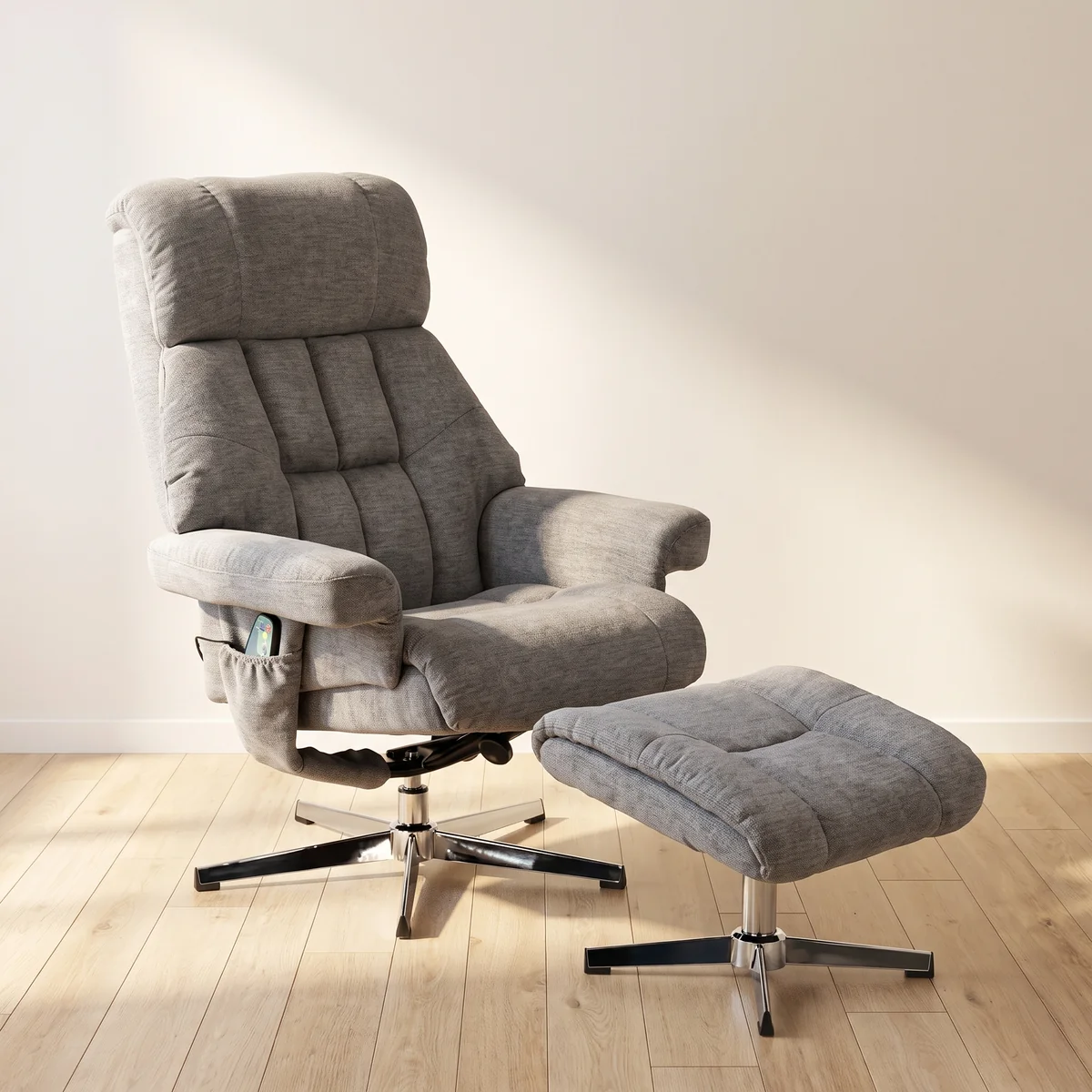 Femo TV Relaxsessel inkl. Hocker beige