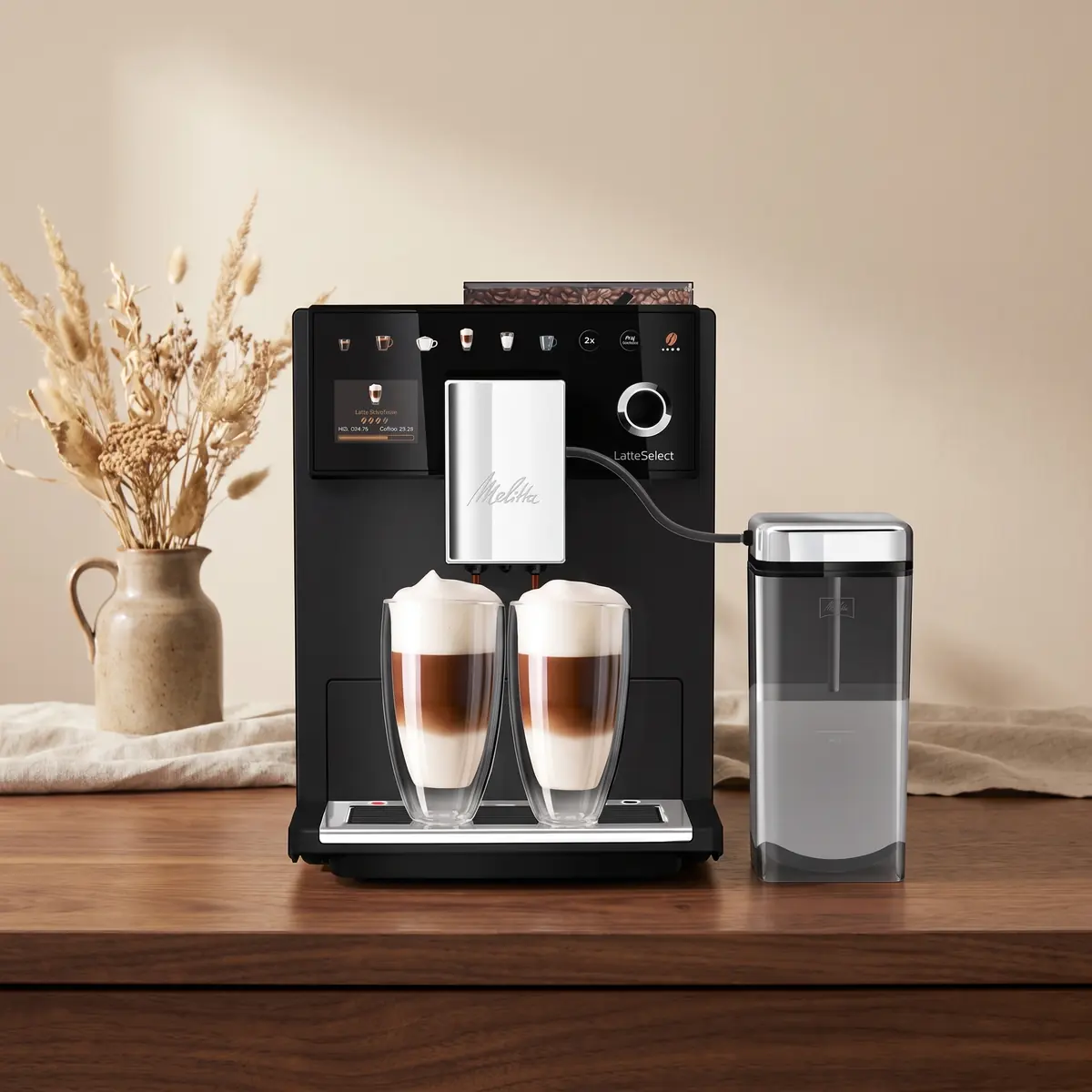 Melitta Latte Select F630-212 Bohnen-Kaffeemaschine für Büro oder Zuhause