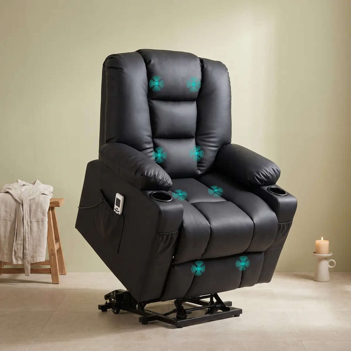 HOMCOM Massagesessel – Relaxsessel mit Aufstehhilfe