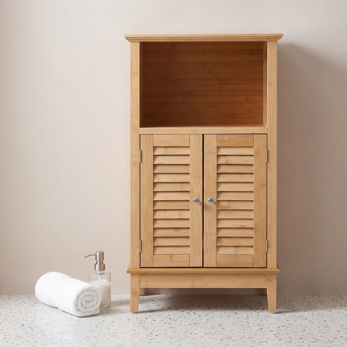 HOMCOM Badezimmerschrank natur Bambus