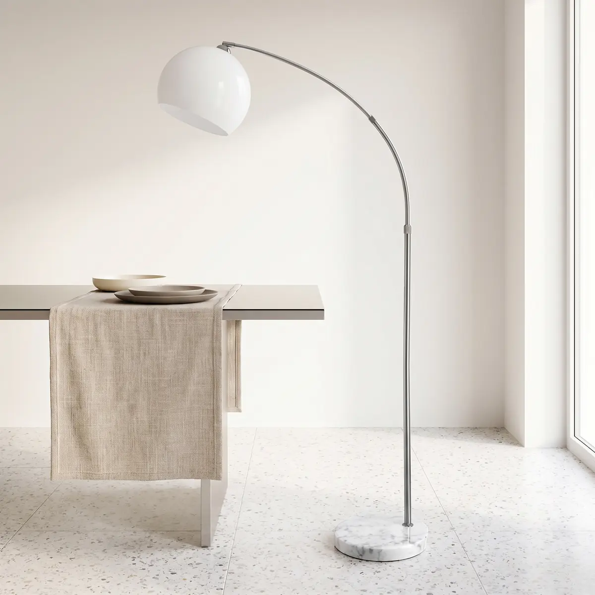 monzana® Design Bogenlampe 190-200cm verstellbar