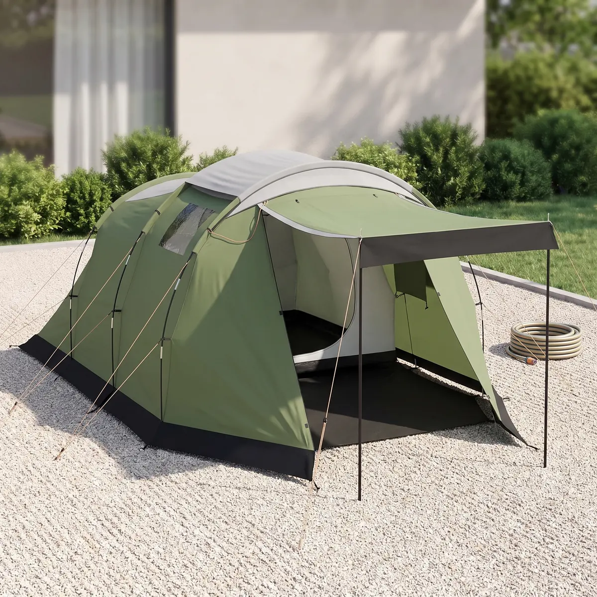 Outsunny Campingzelt für 3-4 Personen stabil wasserdicht Familienzelt
