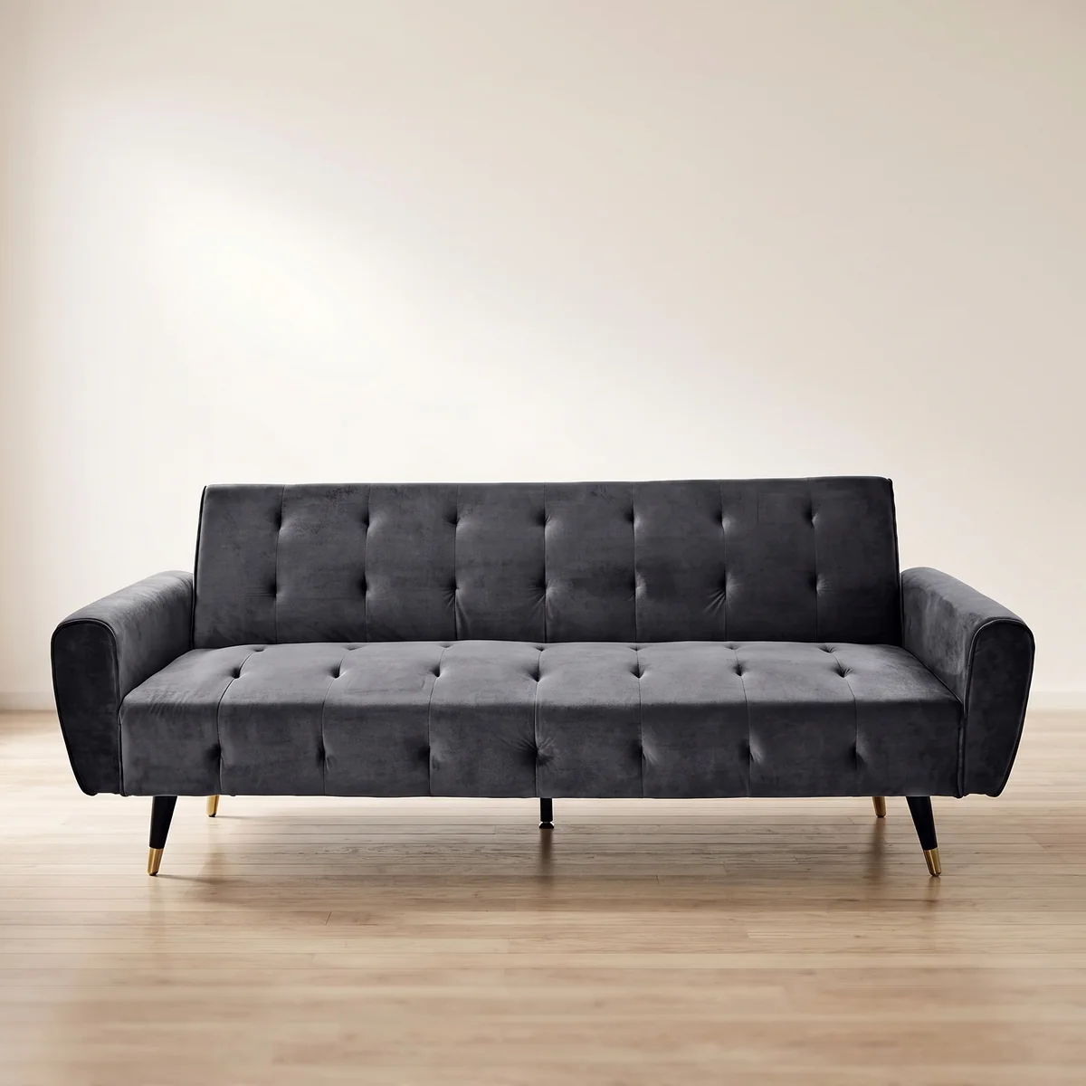 jahnke Schlafsofa CHILLAX in grauem Samt