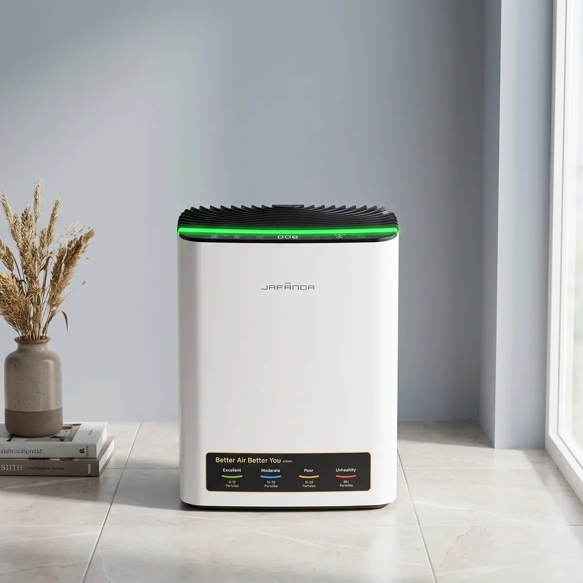 JAFANDA Luftreiniger für Zuhause bis 114 m² mit HEPA-Filter & PM2.5-Anzeige