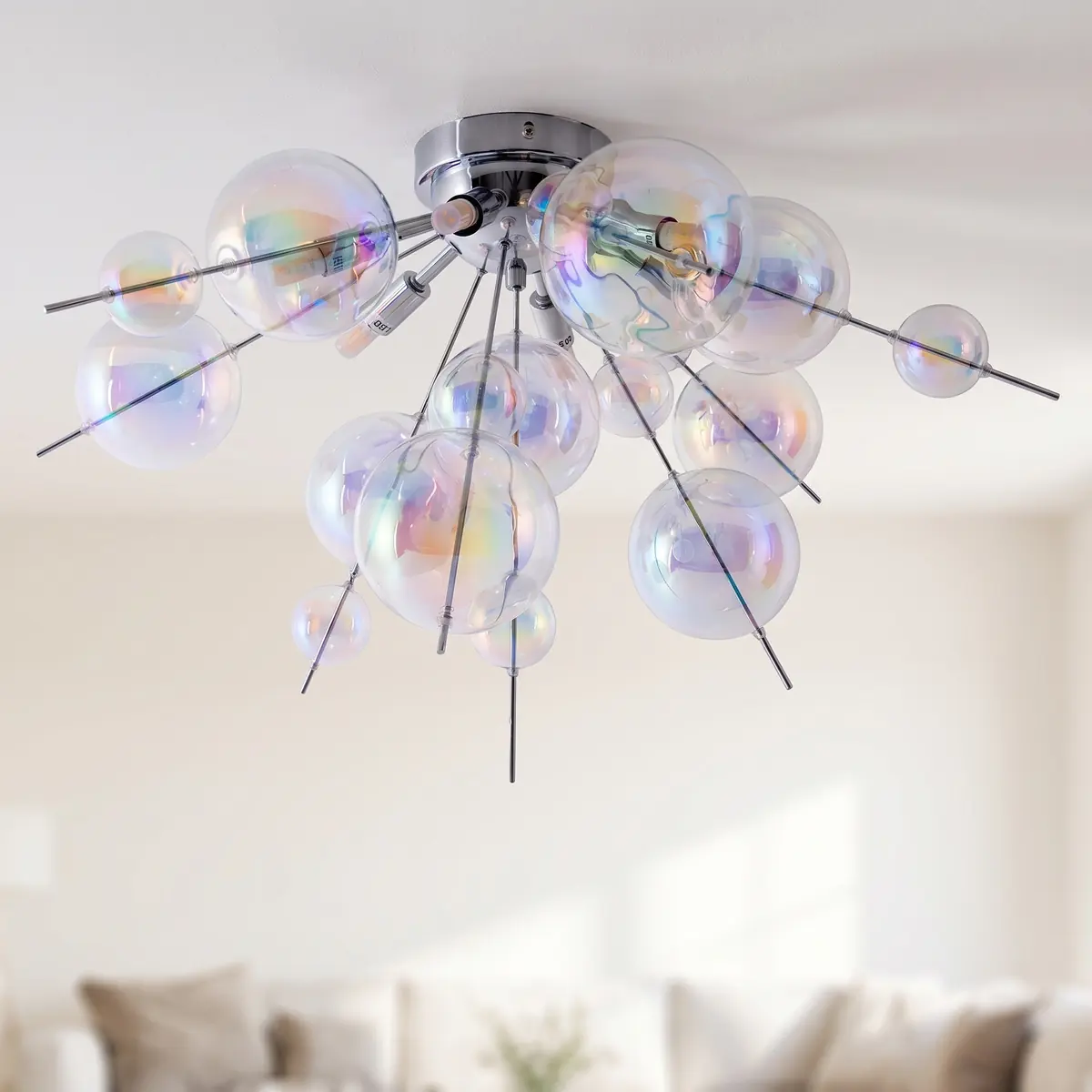 Näve Leuchten Deckenleuchte 1085130 multicolor Metall Glas G9 6 Brennstellen