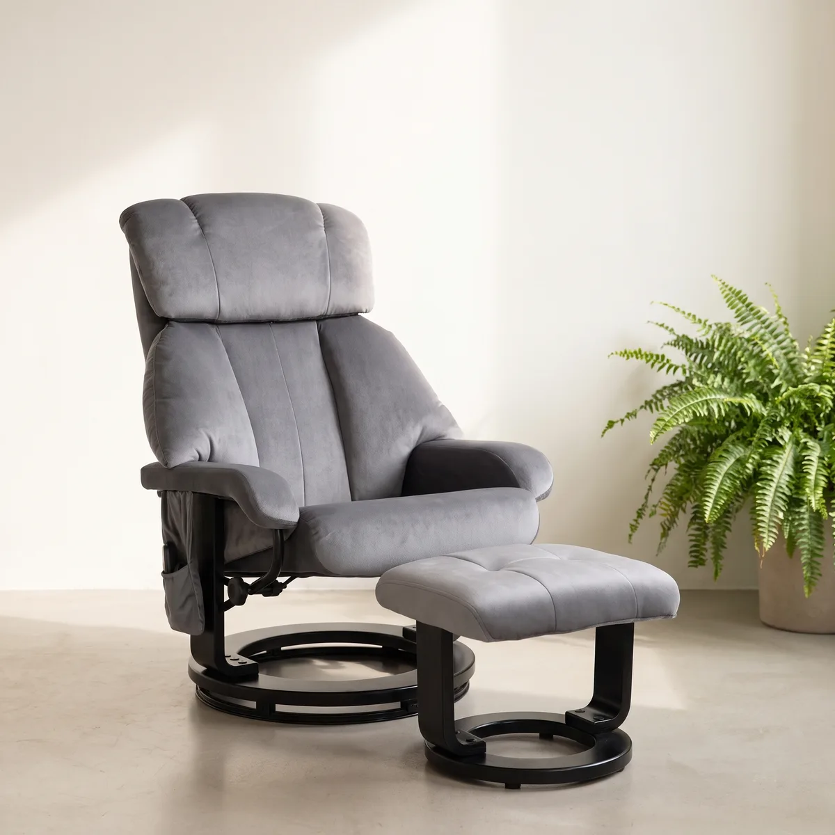 HOMCOM Massagestuhl grau
