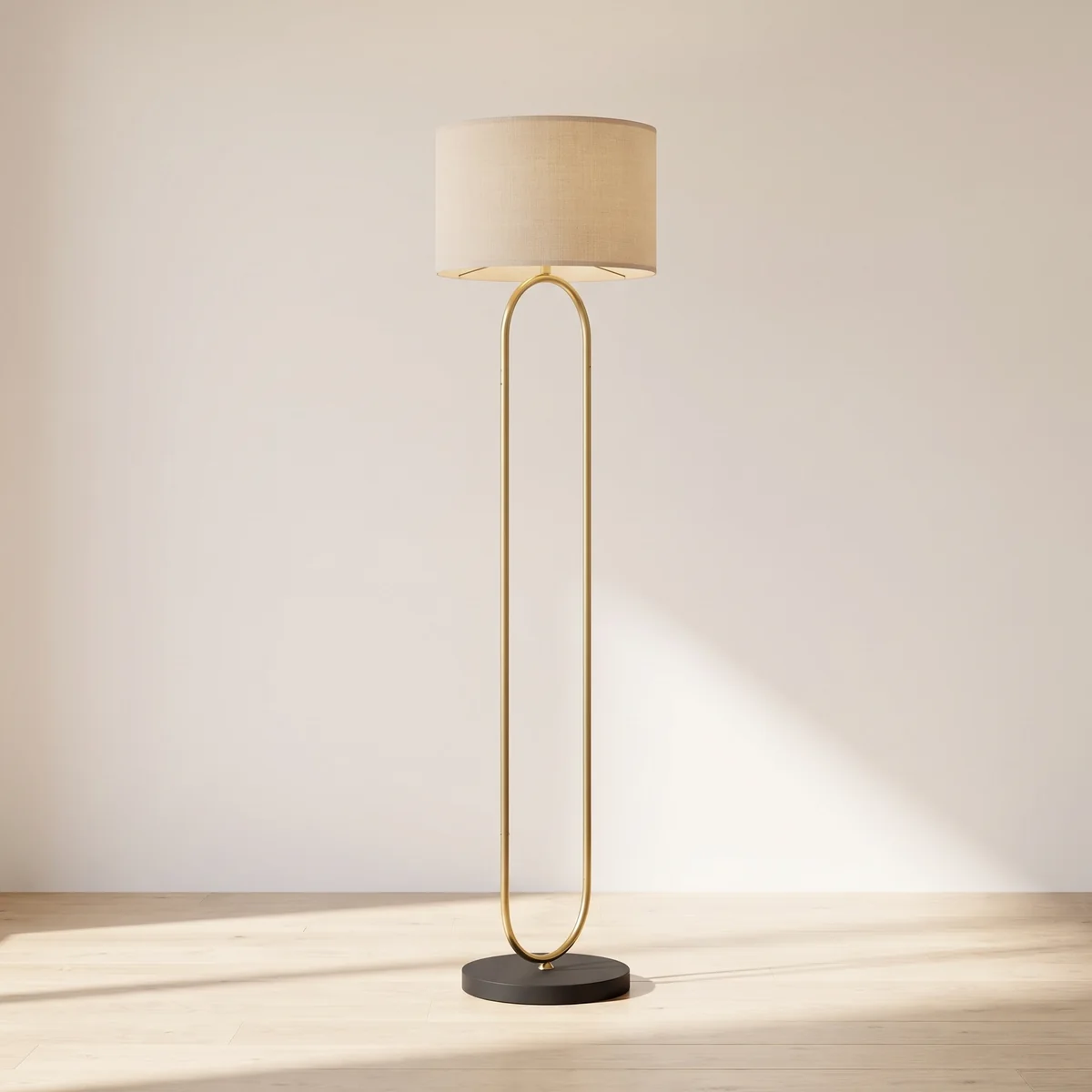 HOMCOM Stehlampe mit Leinenschirm und E27-Fassung