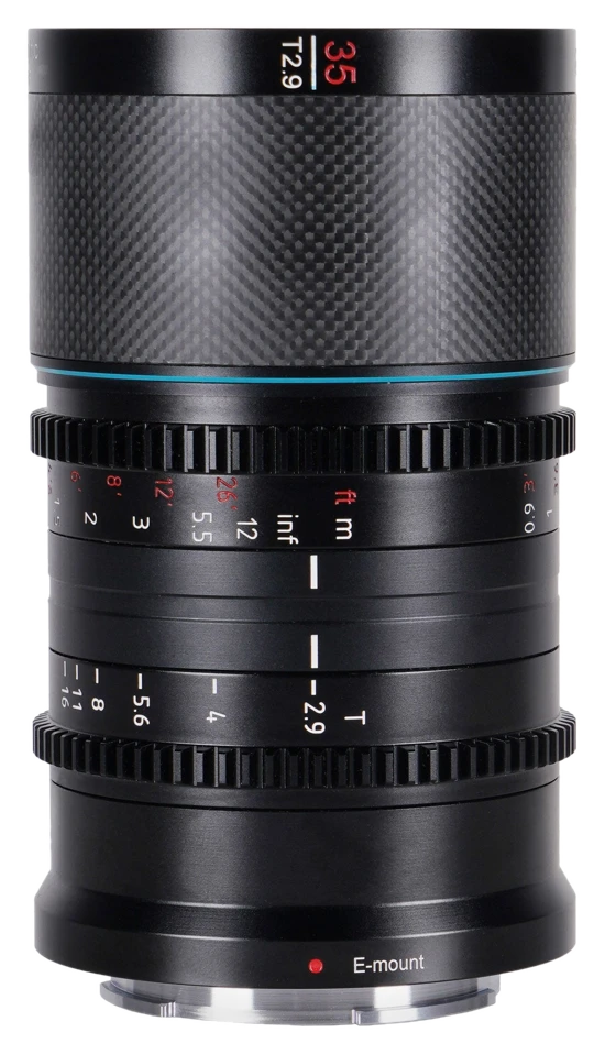 SIRUI Saturn 35mm T2.9 1.6x anamorphotes Carbon-Vollformat-Objektiv