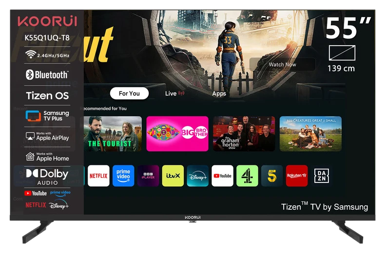 KOORUI K55Q1UQ-T8 55 Zoll QLED Smart TV: 4K UHD