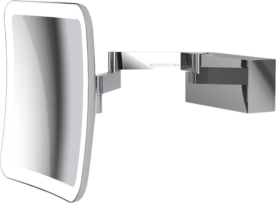 Schminkspiegel Vision Kosmetikspiegel mit 5x Vergrößerung quadratisch Chrom für Wandmontage