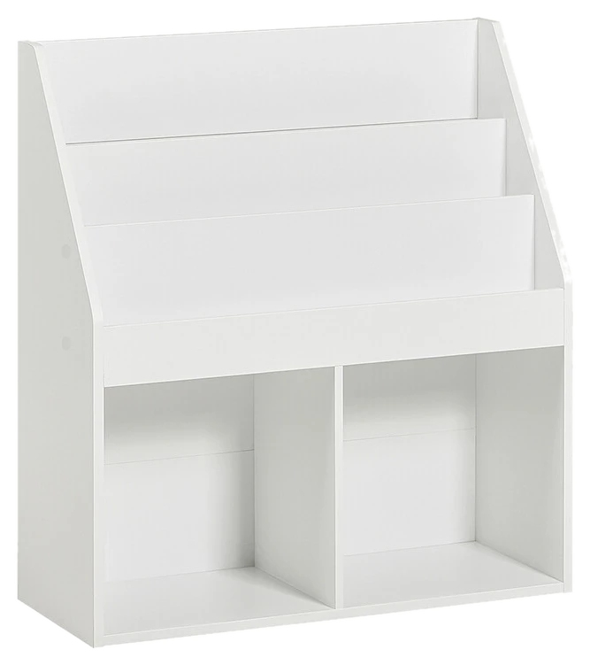 SoBuy Montessori-Bücherregal, 3+2 Fächer, Weiß, 68x68x30 cm