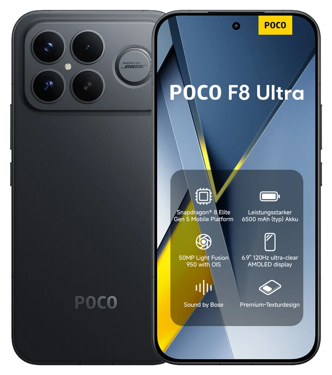 POCO F8 Ultra Smartphone Schwarz: 16 GB RAM