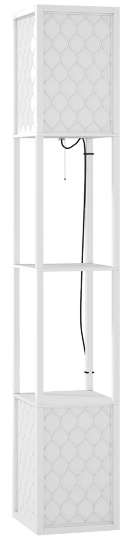 HOMCOM Stehlampe Wohnzimmer mit Regal