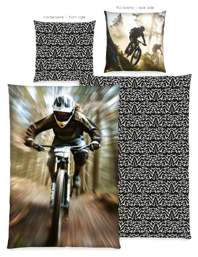 Young Collection Microfaser Bettwäsche Mountainbike bunt Polyester