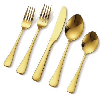 VEVOR 100-tlg. Besteckset in Gold