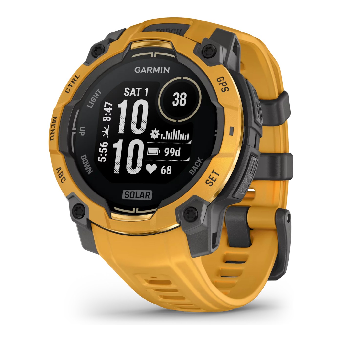 Garmin Instinct 3 Solar – 45mm Grau/Sunburst mit Silikon-Wechselarmband 22mm