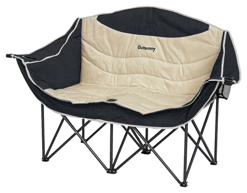 Outsunny Campingstuhl khaki Metall