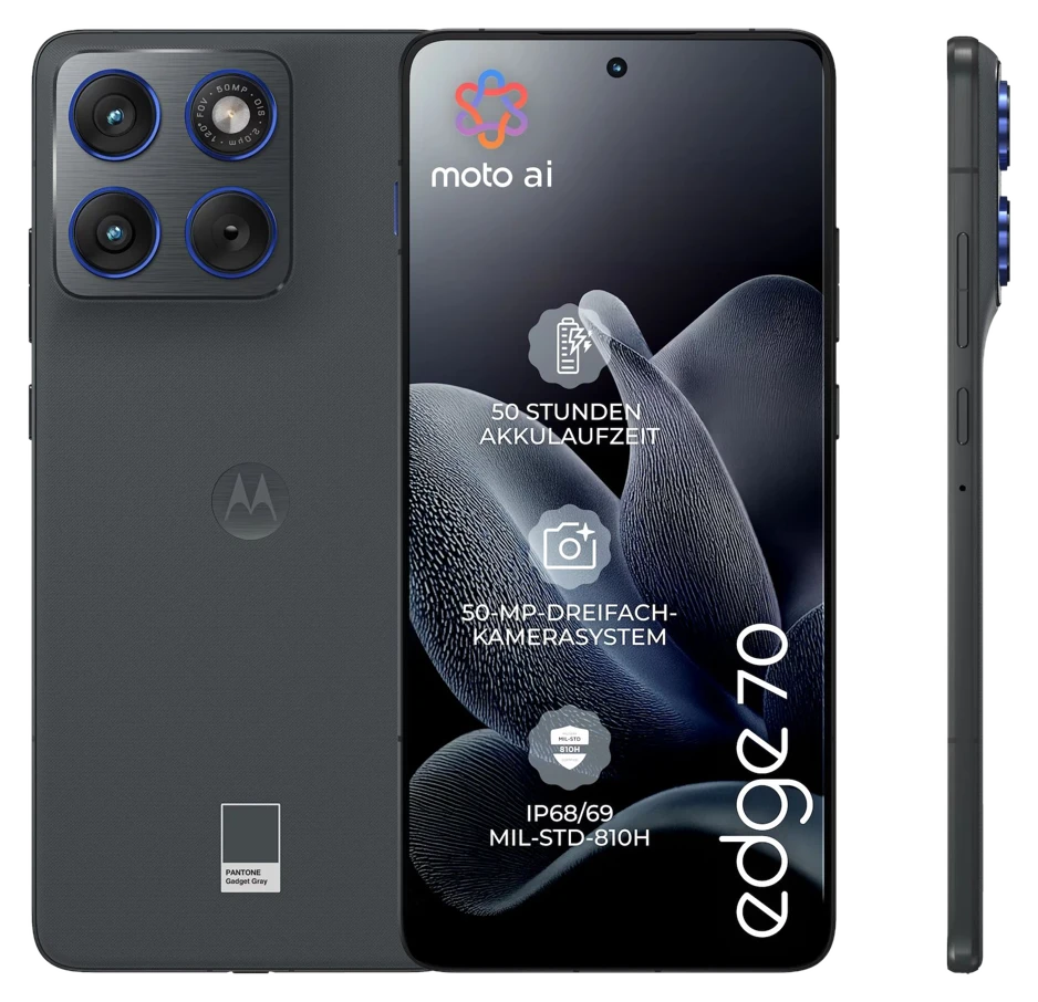 MOTOROLA EDGE 70 PANTONE® GADGET GRAY 6,67" Smartphone