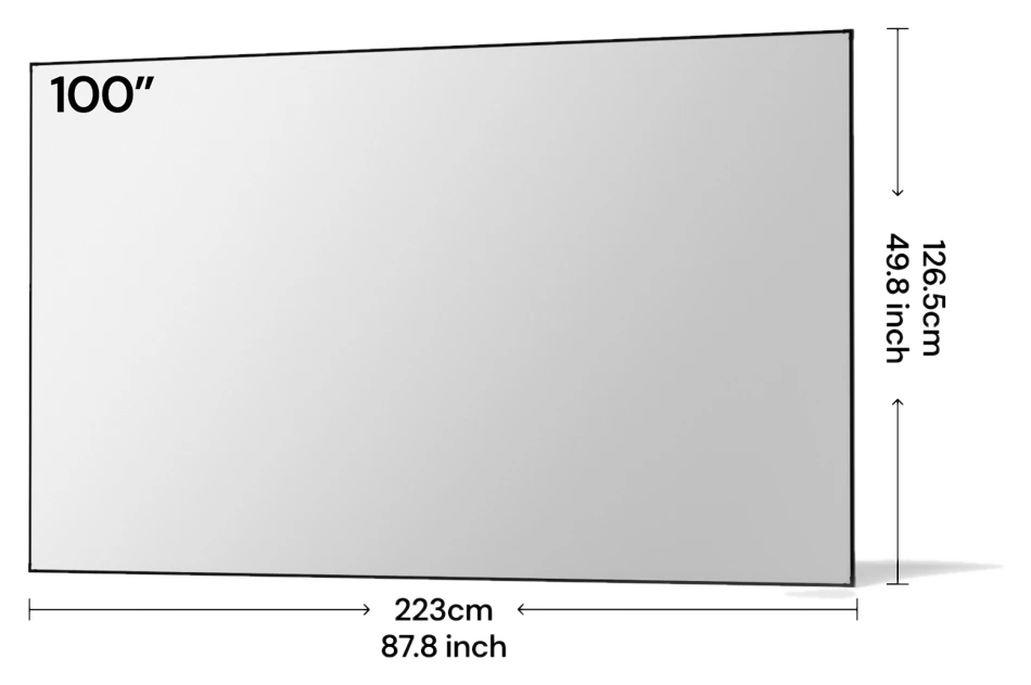 AWOL Valerion 100''–220''Mattweißer Bildschirm