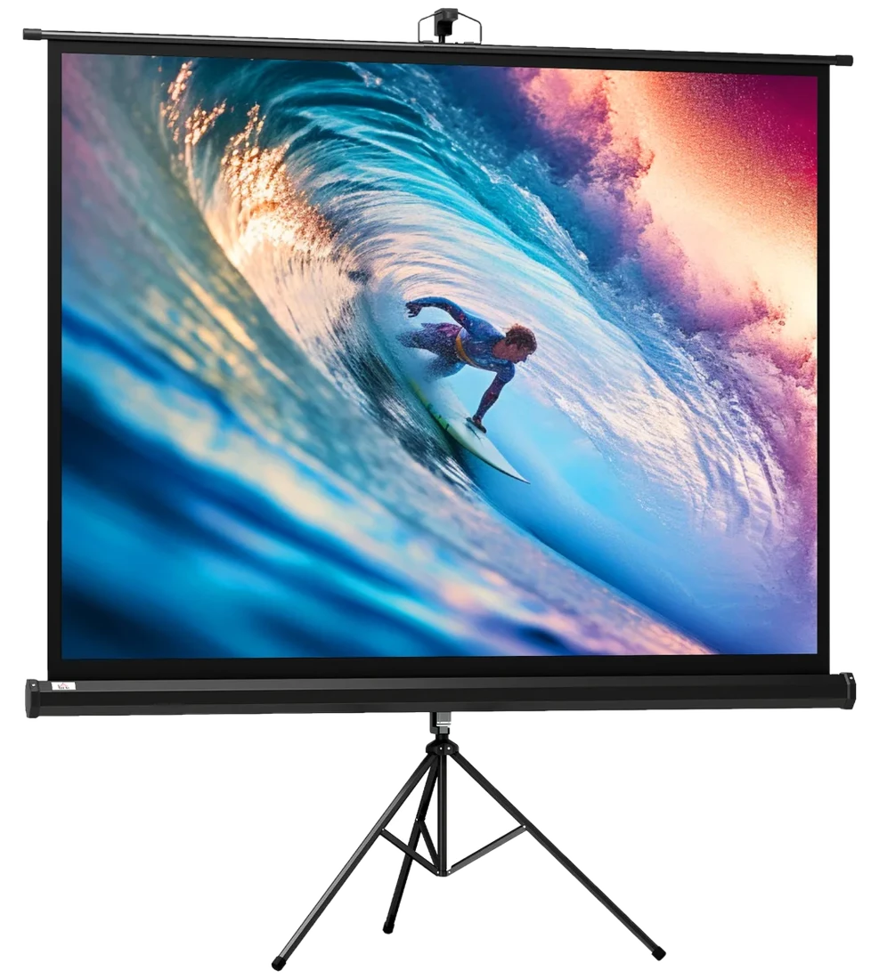 HOMCOM Beamer Leinwand mit Stativ 84 Zoll 4:3 Tragbar Projektor Leinwand