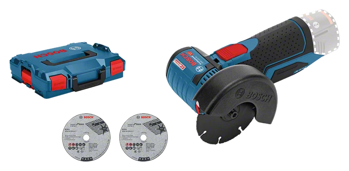 Bosch Professional GWS 12V-76 solo + L-Boxx Akku-Winkelschleifer