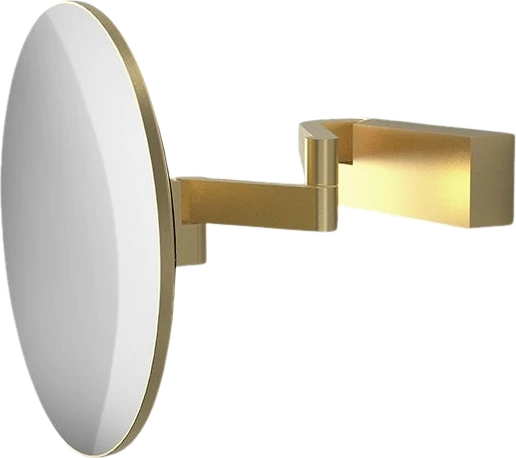 Decor Walther Vision R Unlit Kosmetikspiegel mit 5x Vergrößerung gold matt für Wandmontage