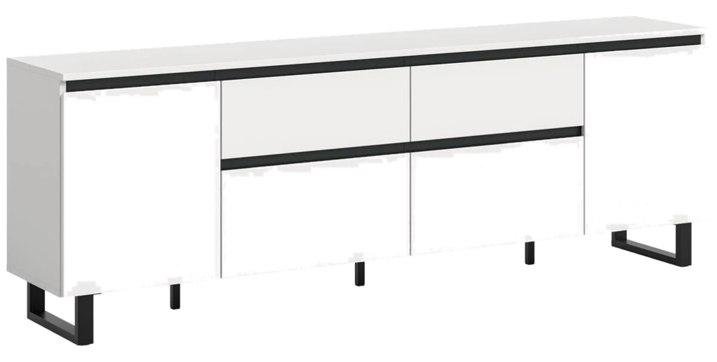 xonox.home Lowboard Tomasa weiß schwarz