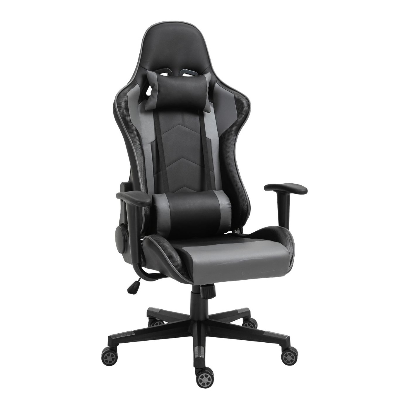 Vinsetto Ergonomischer Bürostuhl Gaming Stuhl Kunstleder Schaumstoff Schwarz