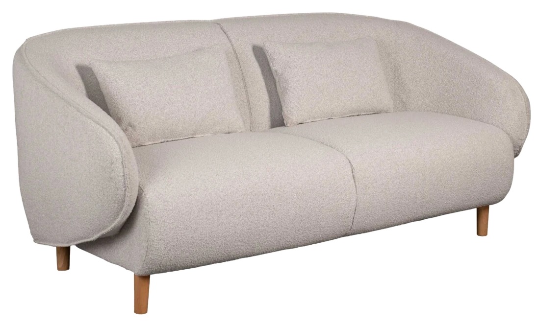 Mr. Deko Sofa Alezio Dreisitzer beige inkl. Knuffelkissen