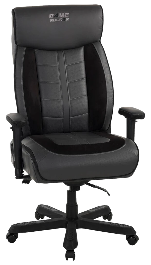 Gaming-Sessel Game Rocker anthrazit schwarz Microfaser Kunstleder