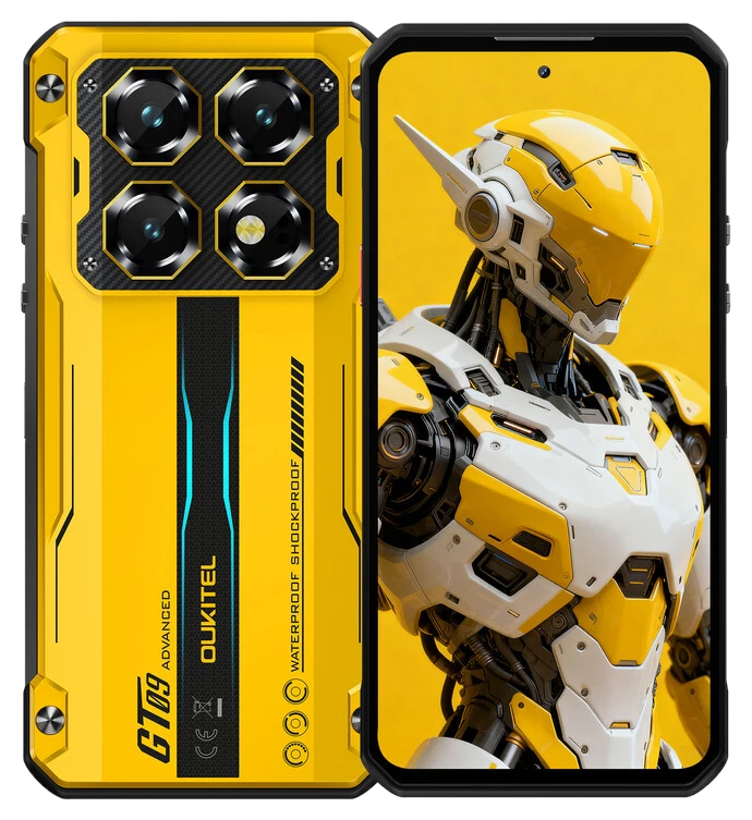 OUKITEL WP60 5G Rugged-Smartphone in Gelb: Android 15, 7,2" HD+