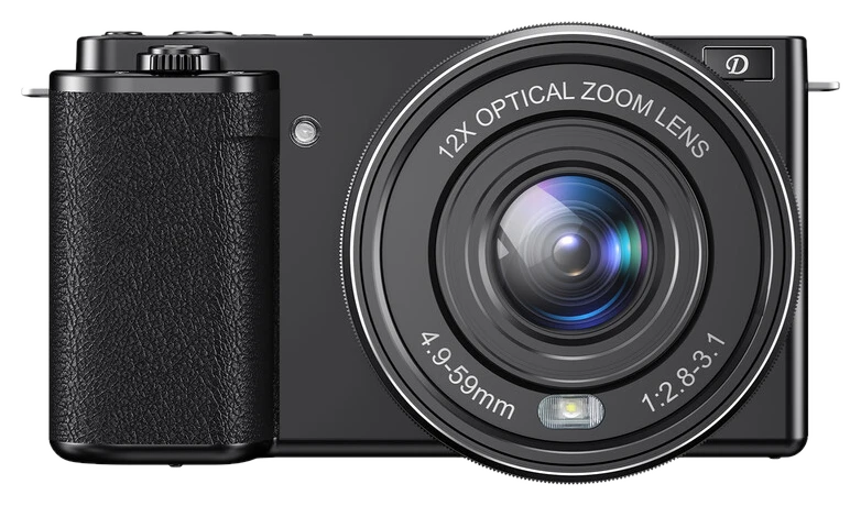 KOMERY Digitalkamera W6: 4K Videokamera mit 12x optischem Zoom
