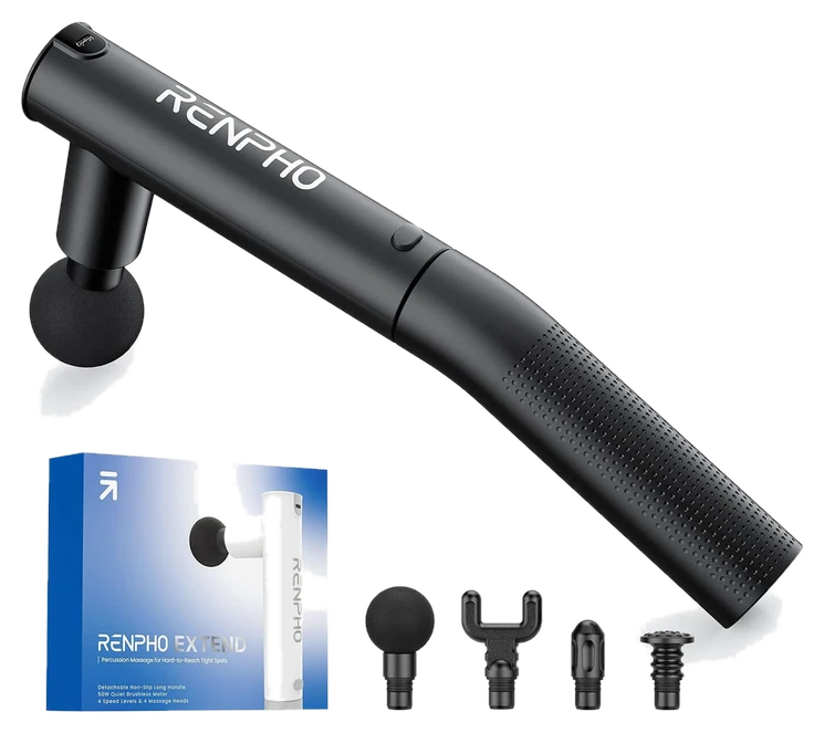 RENPHO Extend Handheld Massagepistole mit Type-C-Ladefunktion C004, schwarz