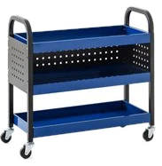 TECH-CRAFT Werkzeugrollwagen mit 3 Ablagen 75x 35x 66 cm blau