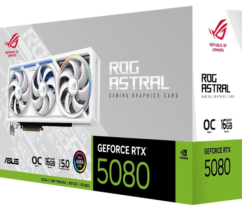 ASUS ROG Astral GeForce RTX 5080 16GB GDDR7 Weiße OC Edition Gaming