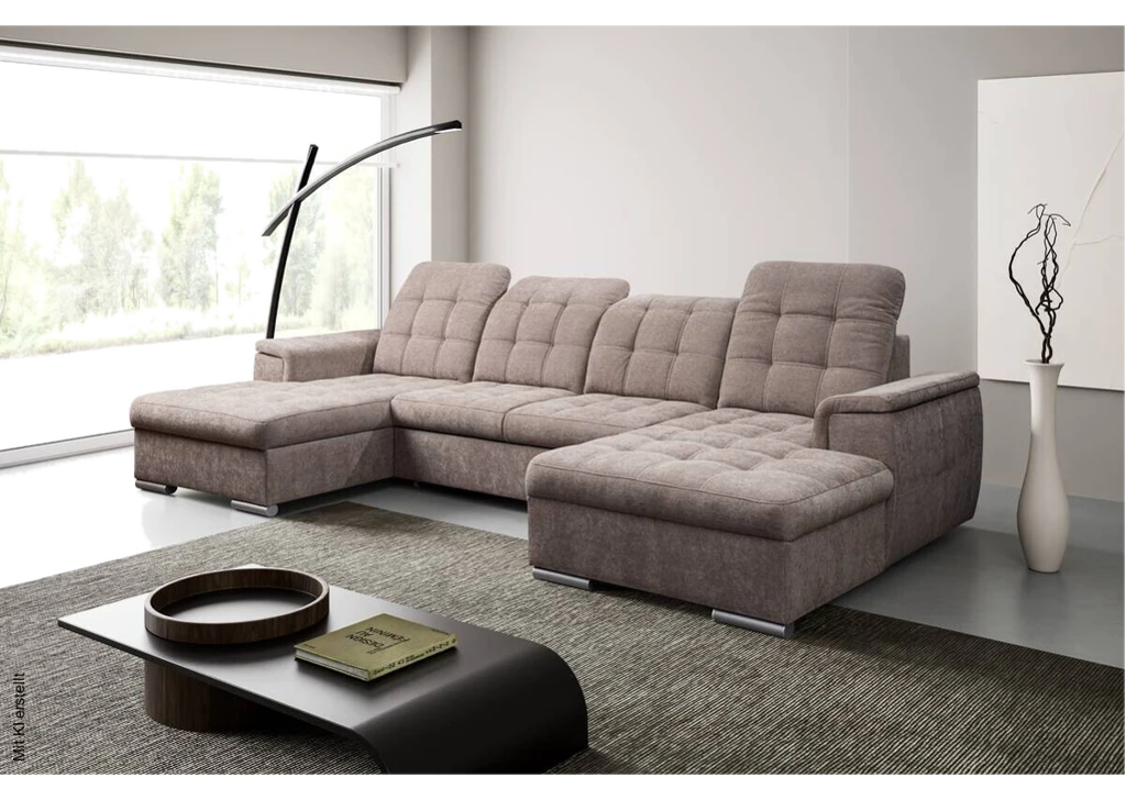 Wohnlandschaft Nadja stone Microfaser