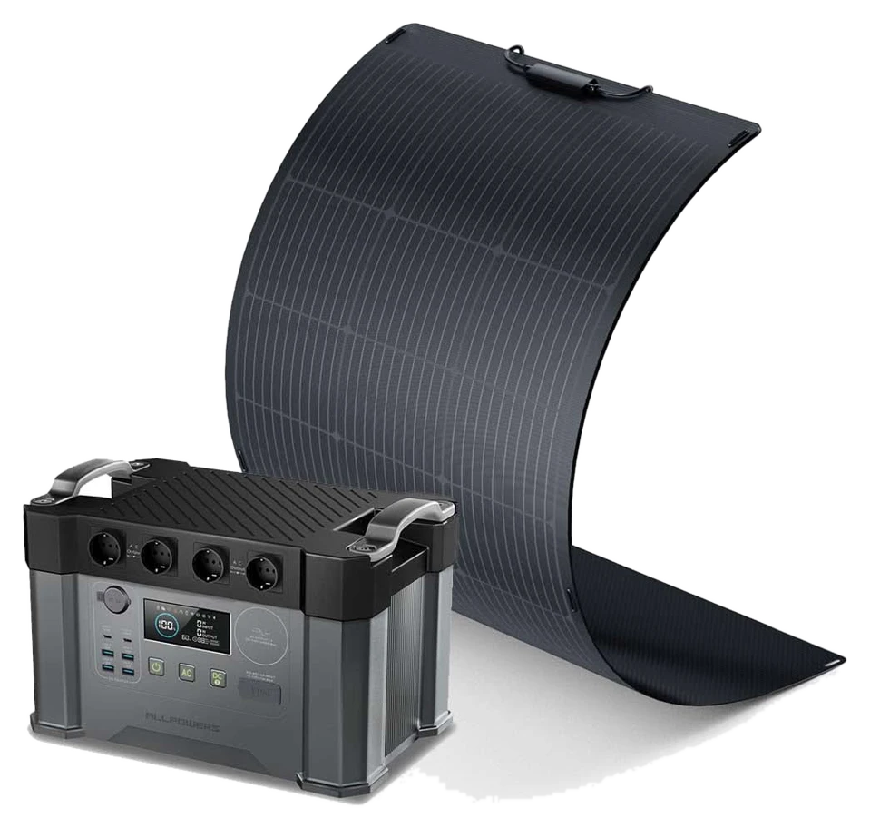 ALLPOWERS Solargenerator-Kit 2400W (S2000 Pro + SF100 100W Flexibles