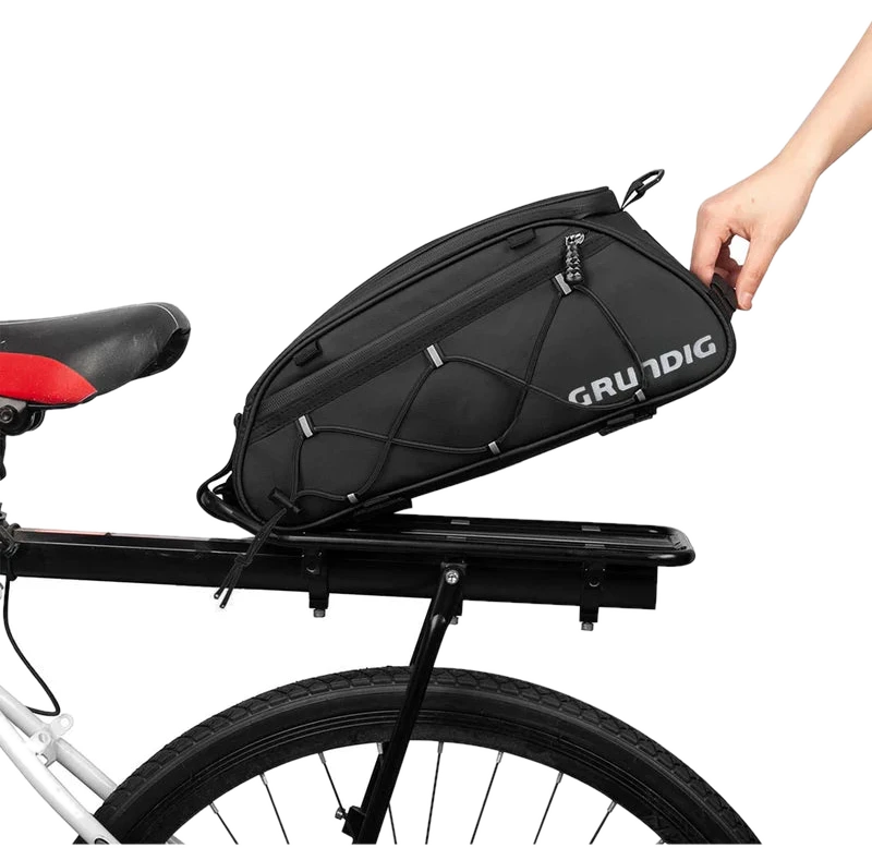 grundig-bike Grundig 8L wasserdichte Fahrrad-Gepäckträgertasche hinten Hartschale