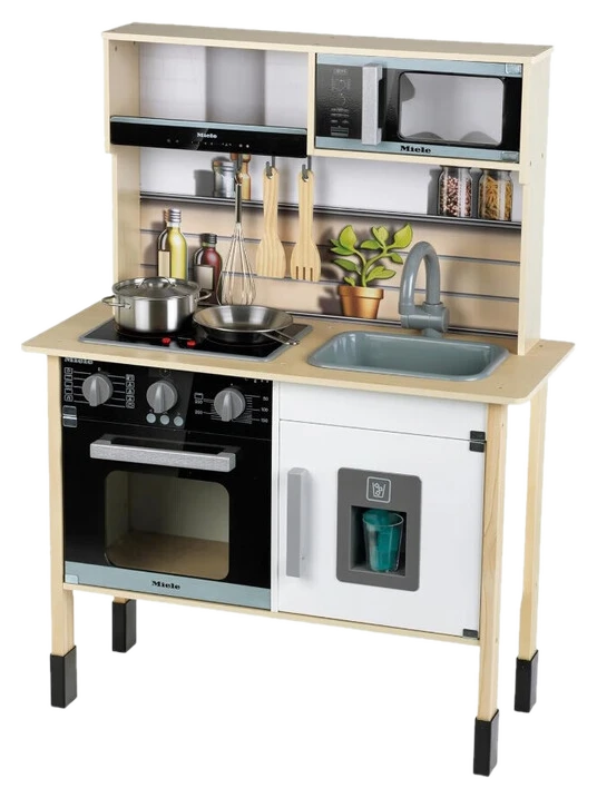 Theo Klein 7186 Miele Spielzeugküche Midi 2, Holz, Weiß