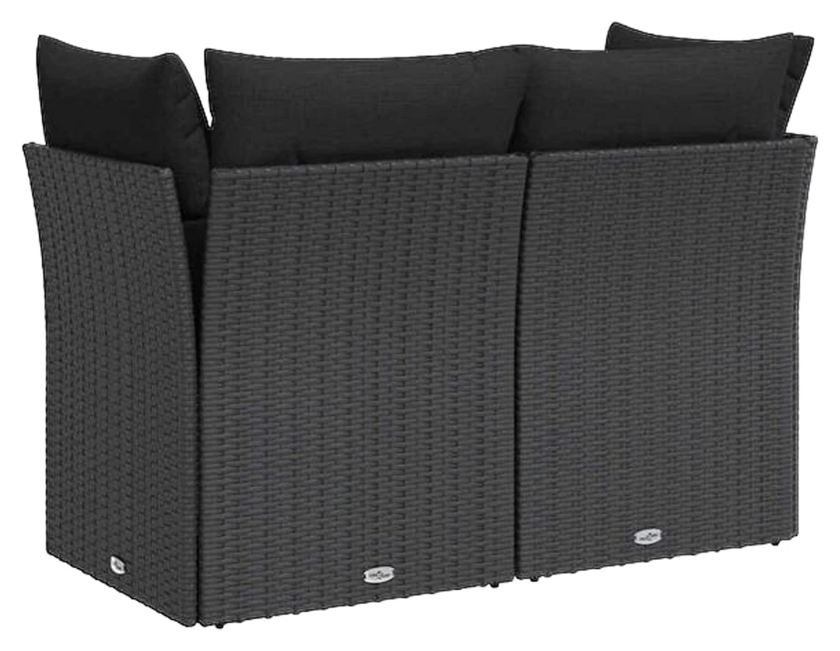 vidaXL Gartensofa grau Kunststoff
