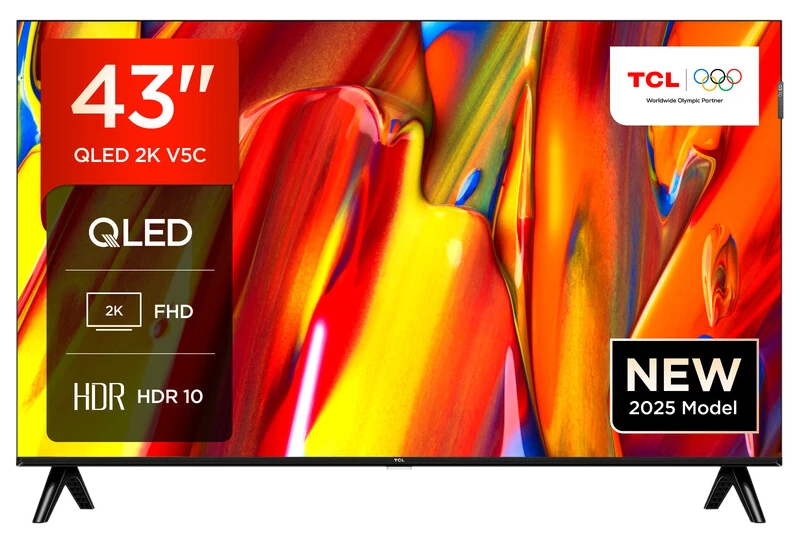 TCL Fernseher 43V5C 43 Zoll Full HD Smart QLED TV mit Android TV