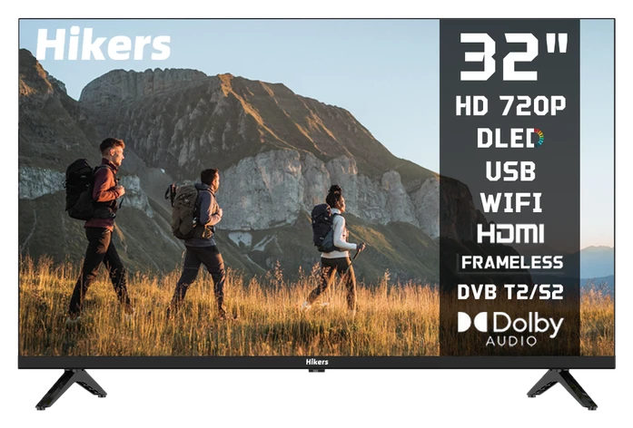 Hikers LED Smart HD TV 32 Zoll VIDAA DVB-T2/S2 Netflix/Disney+ mit WiFi