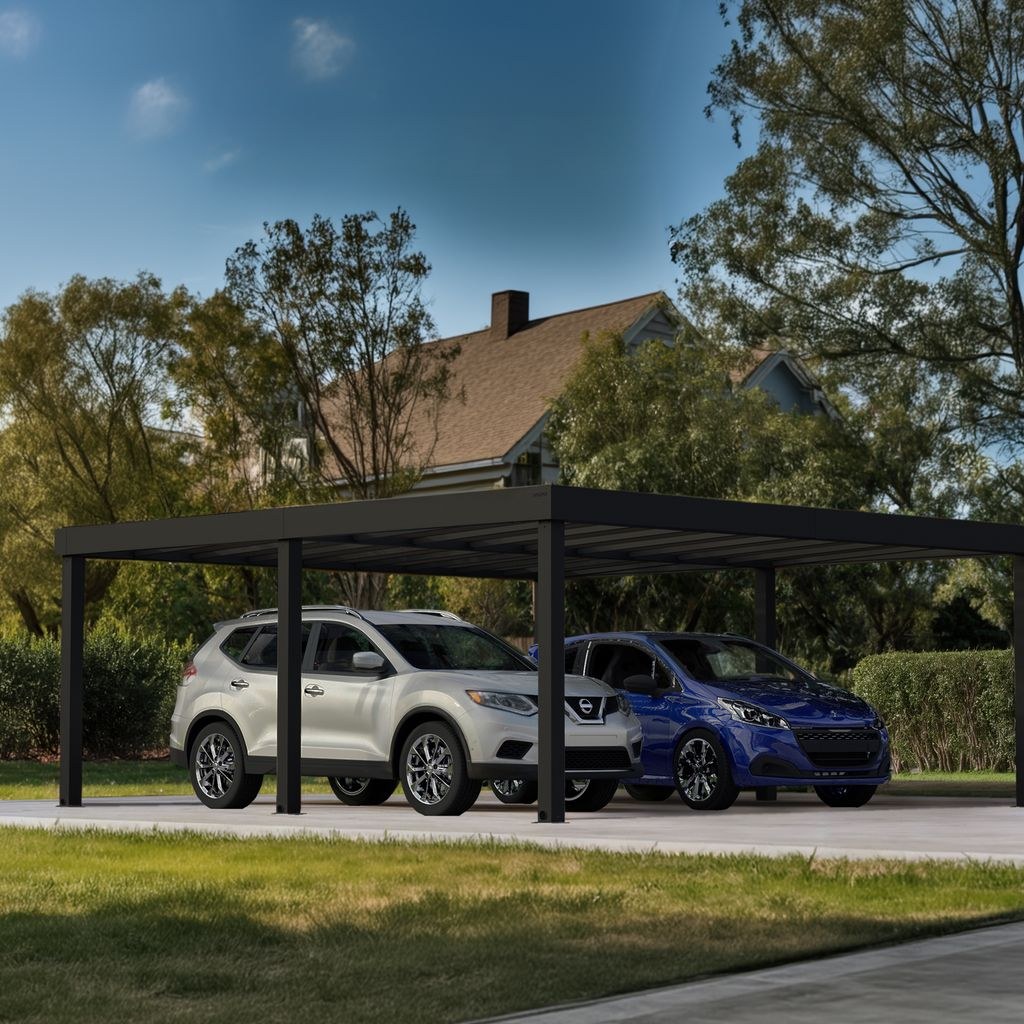 Canopia by Palram Carport Oslo 6x6 Alu Schwarz 596x607cm